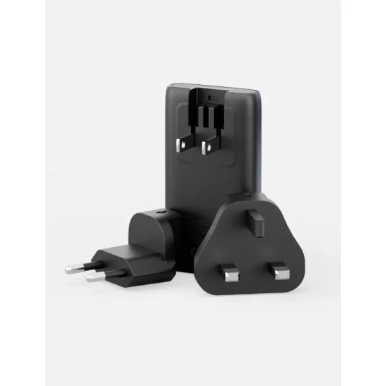 Energea Travelworld Edge 65, 2C Pd/Pps/Qc3.0 Wall Charger,65W (Us+Uk+Eu) - Gun